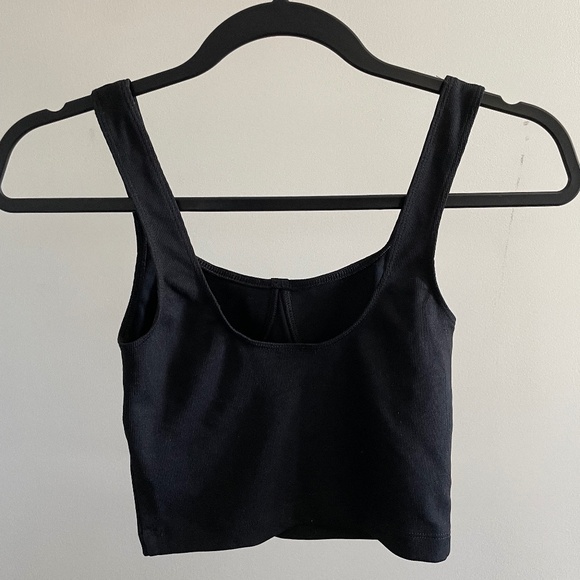 Wilfred Black Bustier Style Cropped Tank Top - Picture 2 of 3